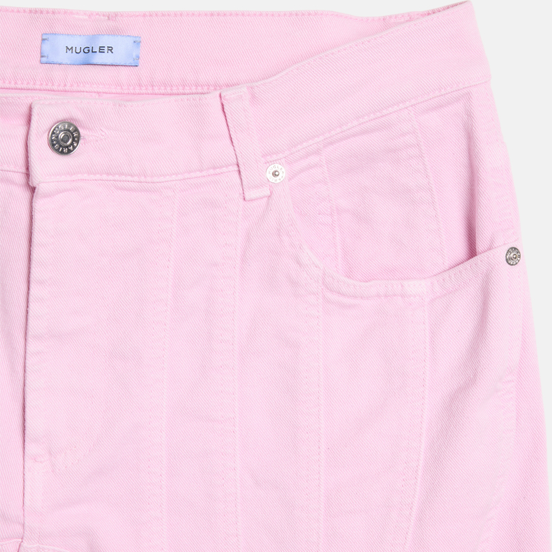 Super Flea Market+Mugler+Pink denim jeans+Emilio Sakraya2